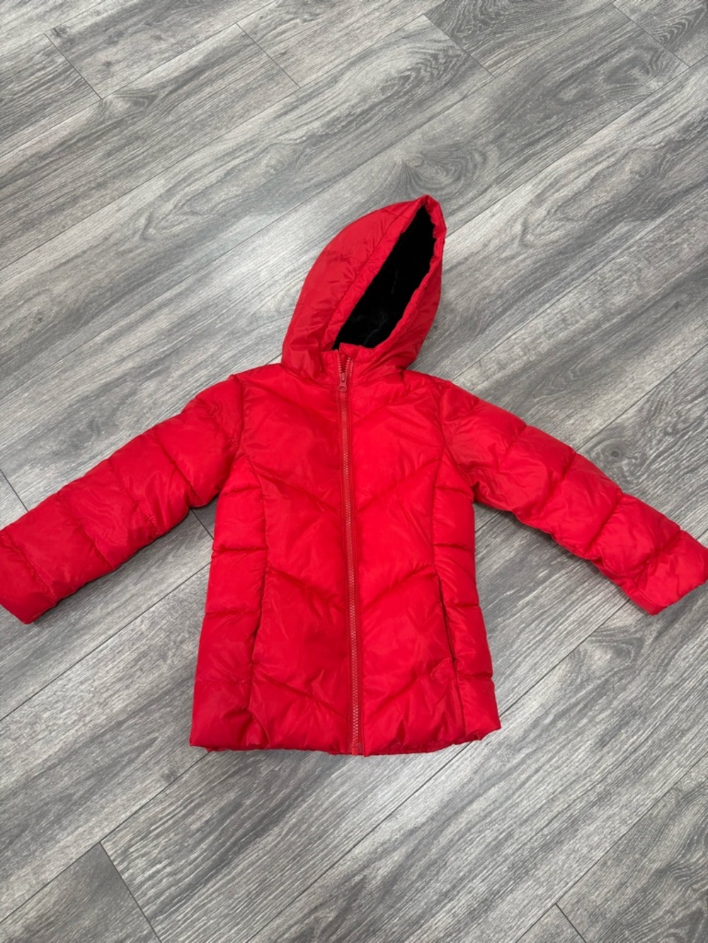 Swiss Tech Kids Red Hooded Puffer Jacket